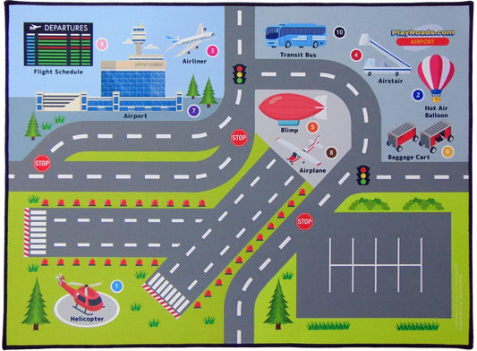 PlayRoads Airport Play Mat – Best STEM Toy for Kids Who Love Cars and Planes